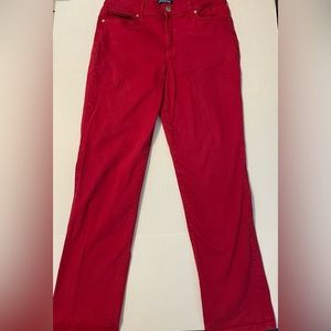 Women's Red Straight Leg Bandolino/Mandie Jeans Size 8